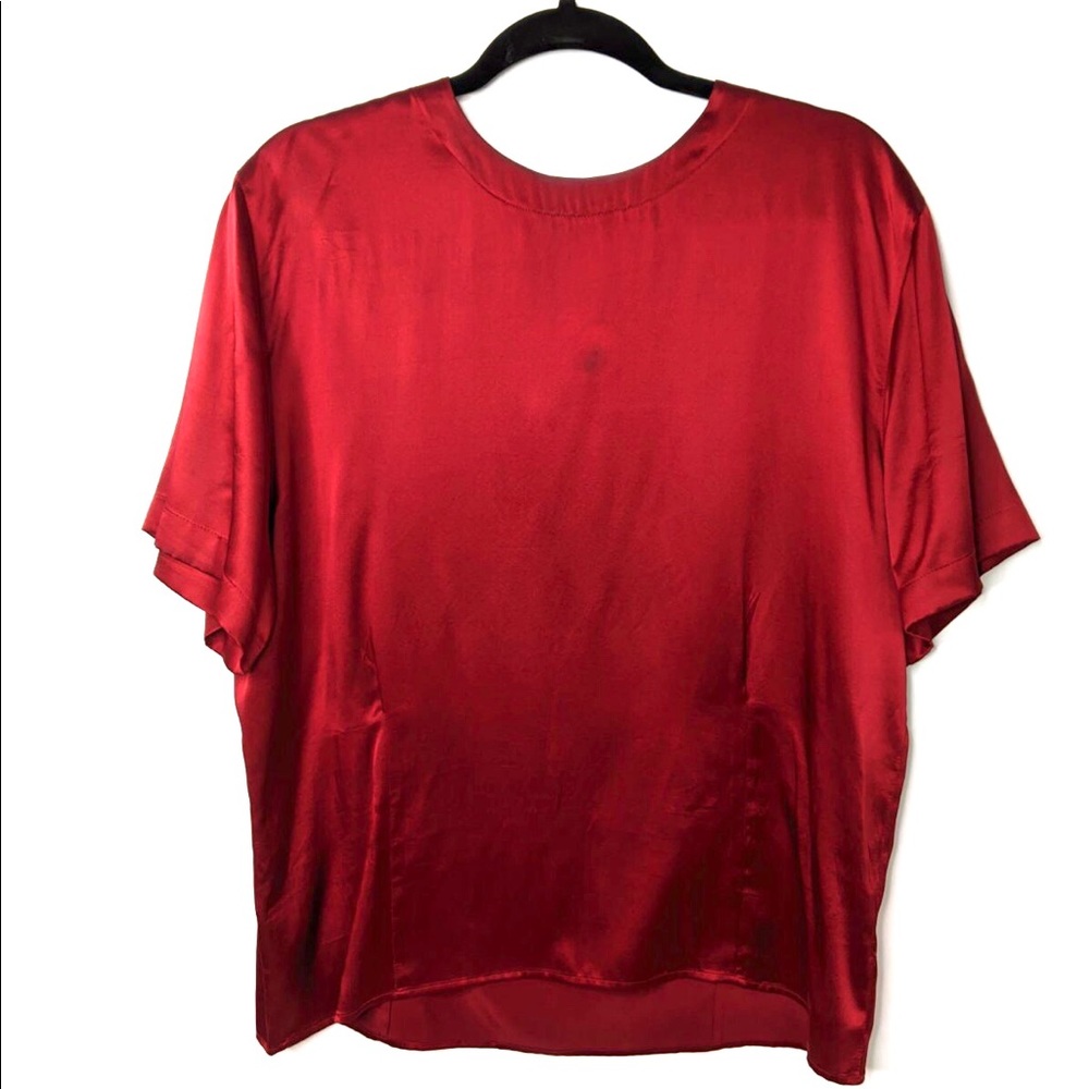 Christian Dior Vintage Silk Burgundy Blouse